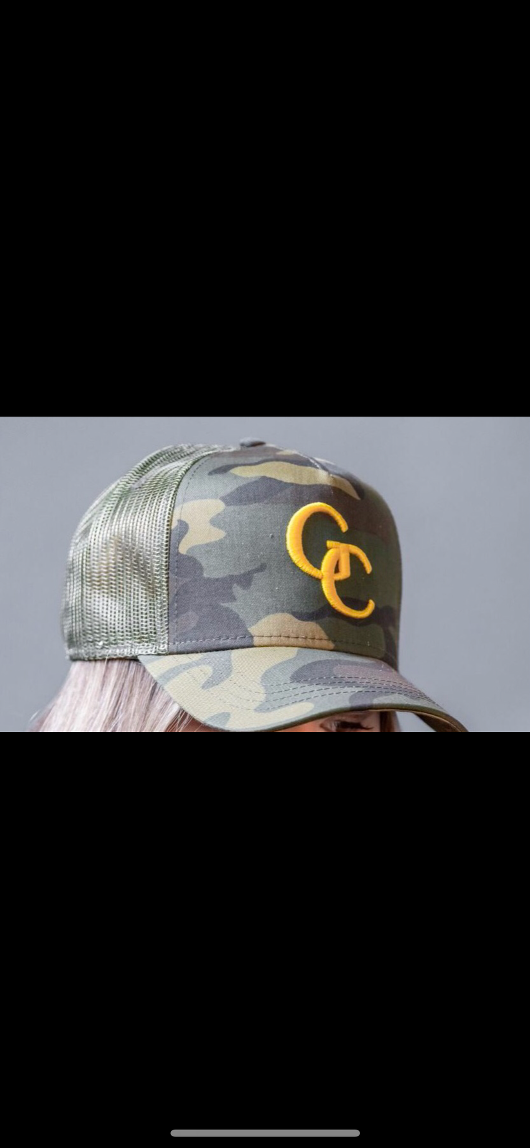 Camouflage truckers cap